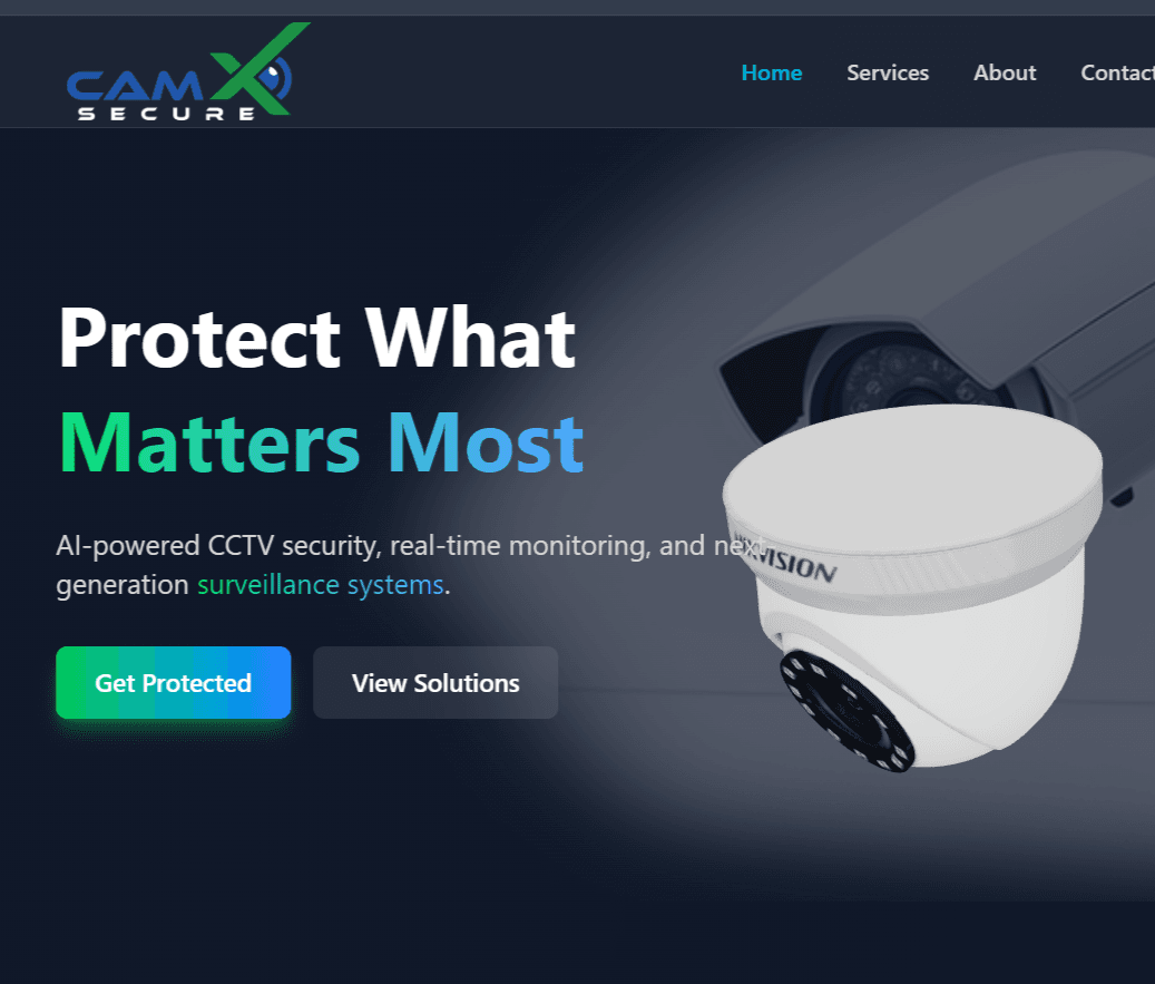 CCTV Camera Service Website (camx.lk) by SmartInnovate